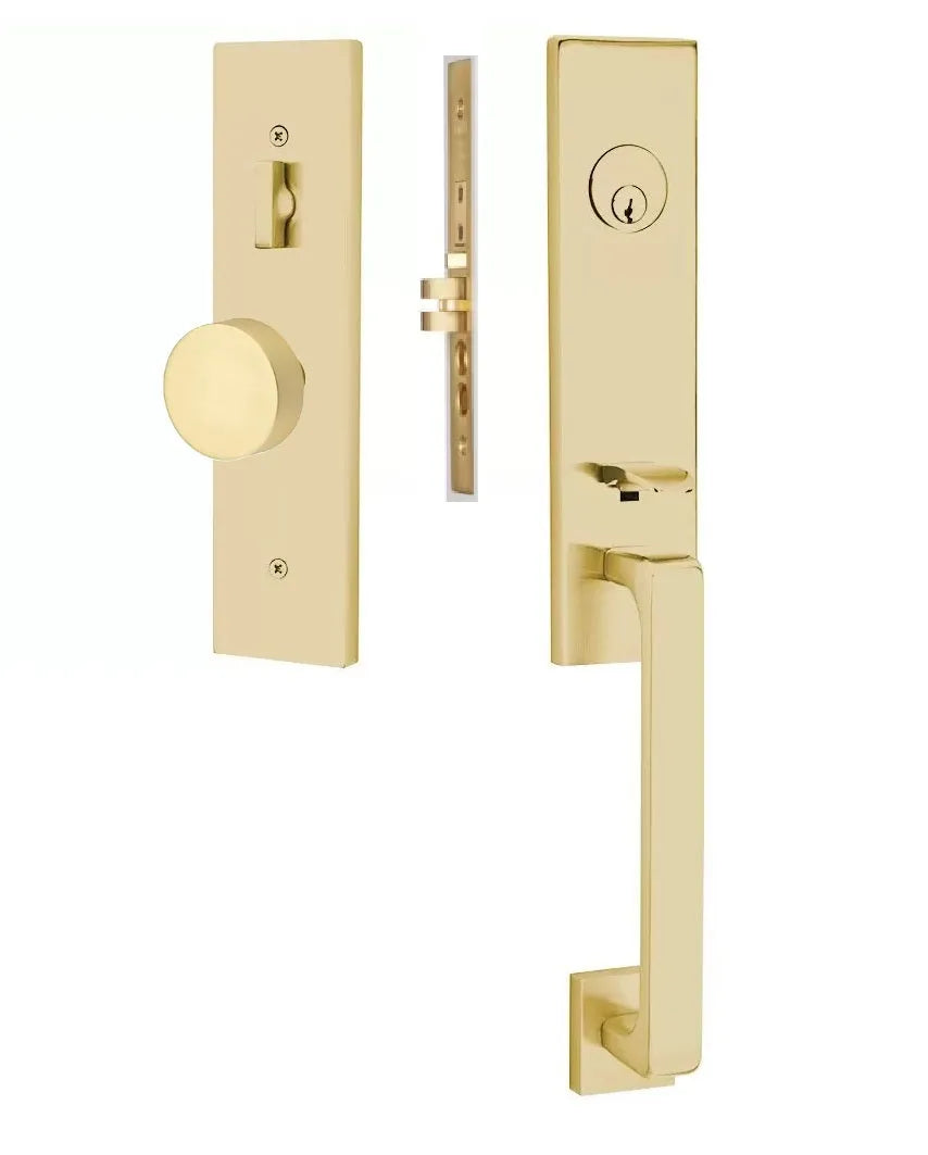 Emtek Mormont Mortise Entrance Handleset with Round Knob