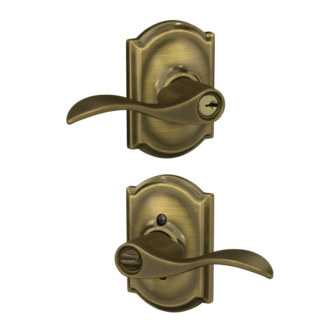 Schlage Accent Lever with Camelot Rosette