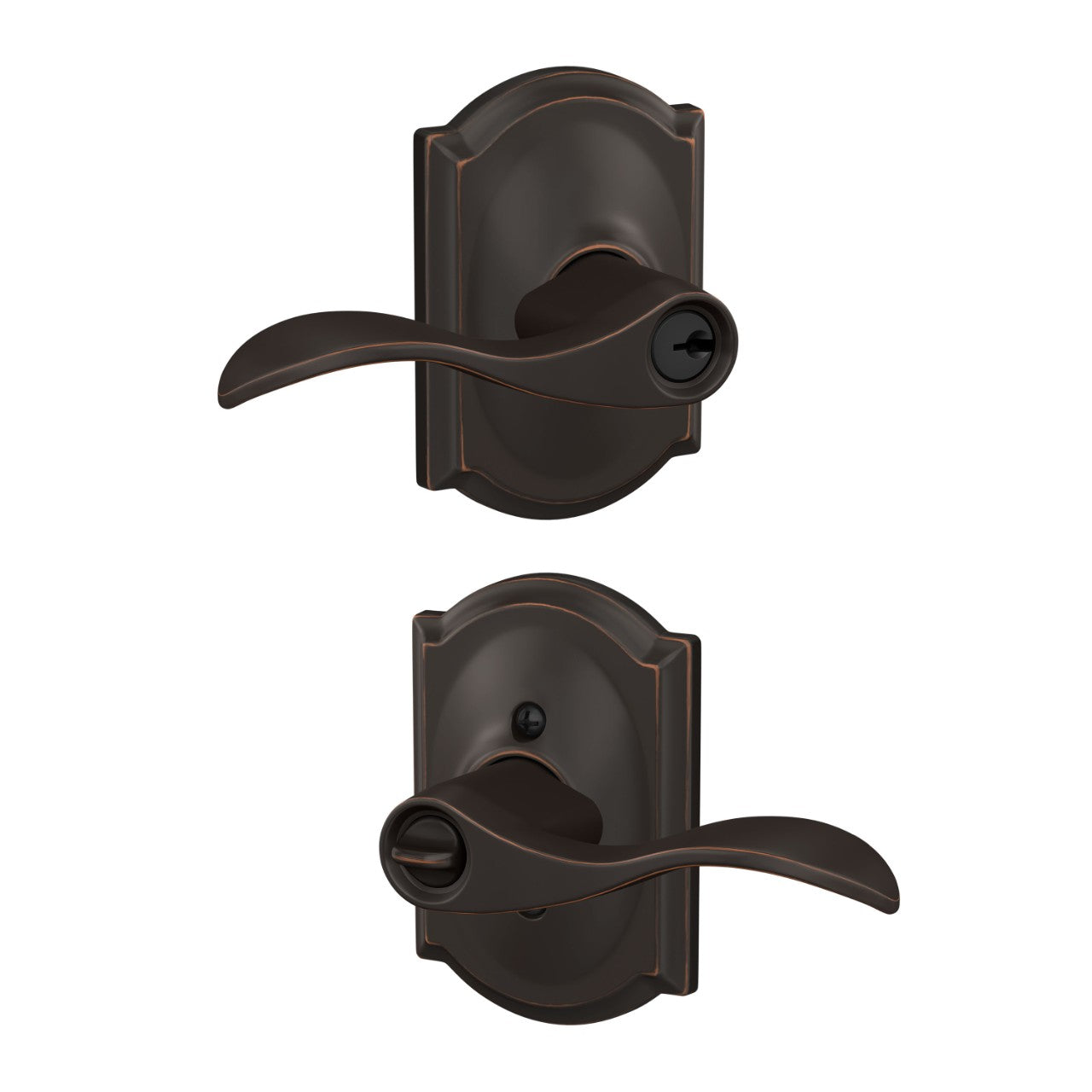 Schlage Accent Lever with Camelot Rosette