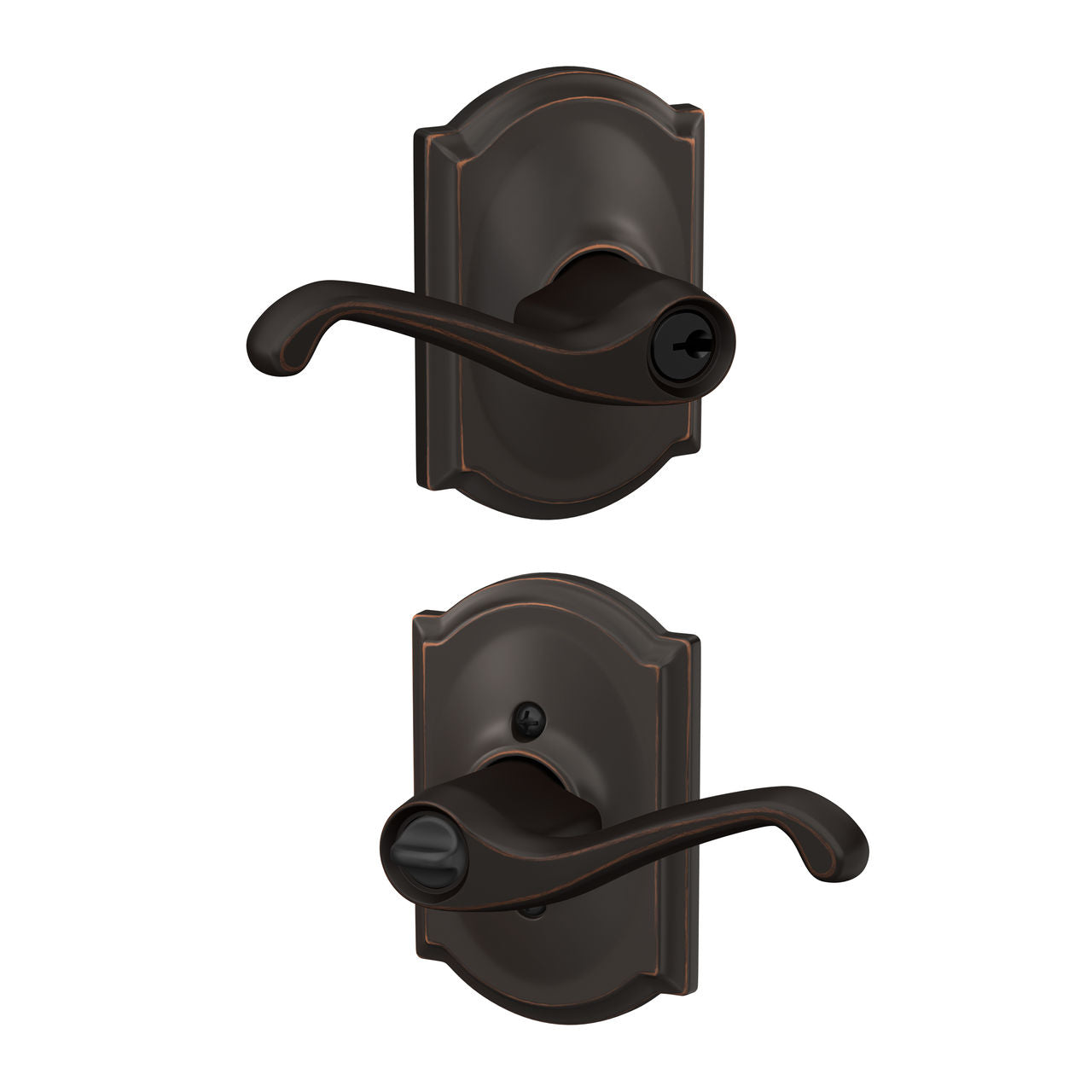Schlage Flair Lever with Camelot Rosette