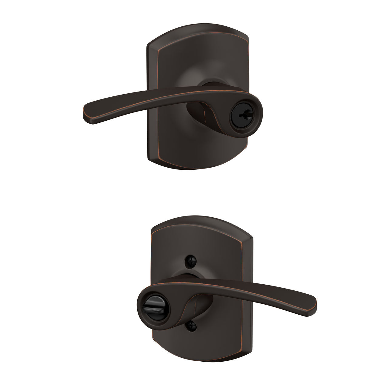 Schlage Merano Lever with Greenwich Rosette