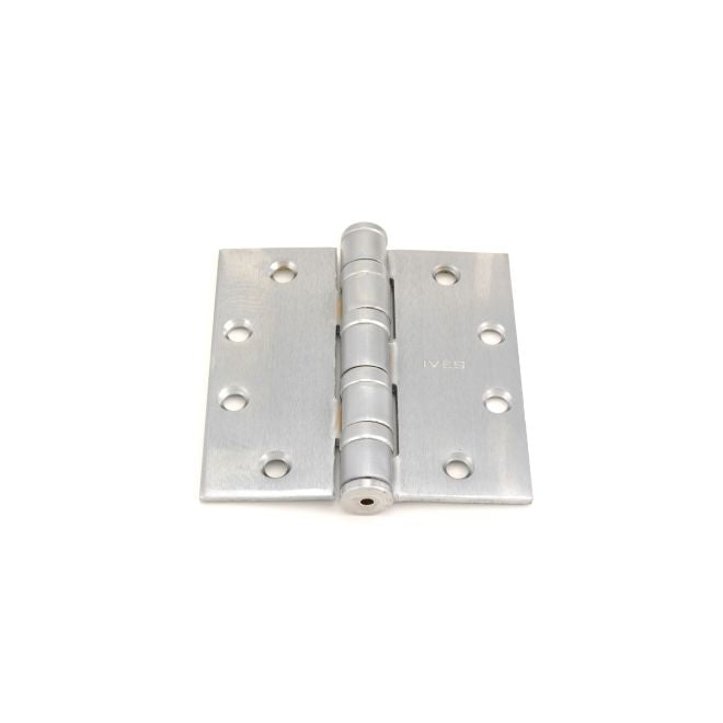 Ives Commercial 4-1/2" x 4-1/2" Five Knuckle Ball Bearing Heavy Weight Hinge in Satin Chrome finish