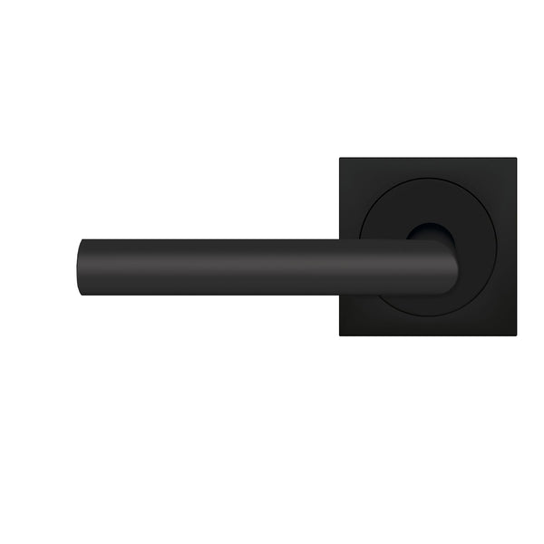 Karcher Rhodos Left Handed Half Dummy Lever with Square 3 Piece Rosette in Cosmos Black finish