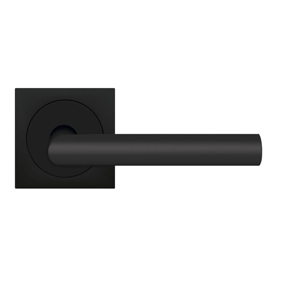 Karcher Rhodos Right Handed Half Dummy Lever with Square 3 Piece Rosette in Cosmos Black finish