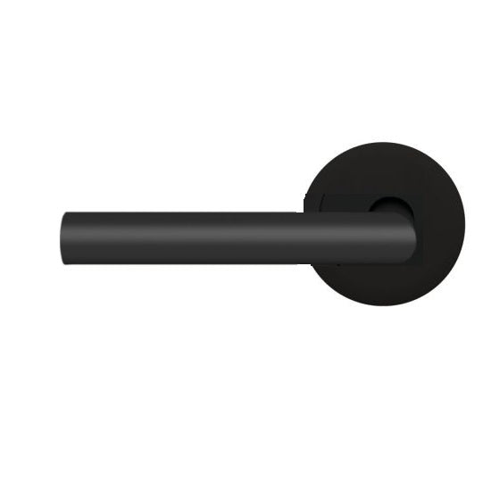 Karcher Rhodos XL Left Handed Half Dummy Lever with Round Plan Design Rosette in Cosmos Black finish