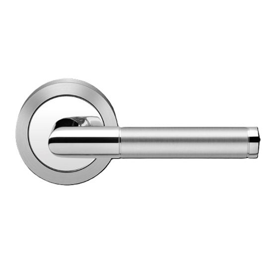 Karcher Rio Steel Dummy Lever with Round 3 Piece Rosette in Polished and Satin Stainless Steel finish