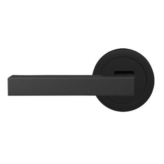 Karcher Seattle Left Handed Half Dummy Lever with Round 3 Piece Rosette in Cosmos Black finish