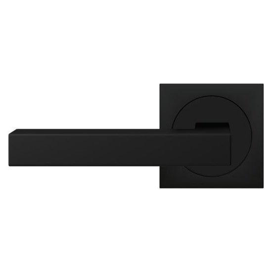 Karcher Seattle Left Handed Half Dummy Lever with Square 3 Piece Rosette in Cosmos Black finish