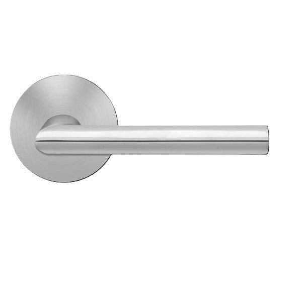 Karcher Verona Right Handed Half Dummy Lever with Round Plan Design Rosette in Satin Stainless Steel finish
