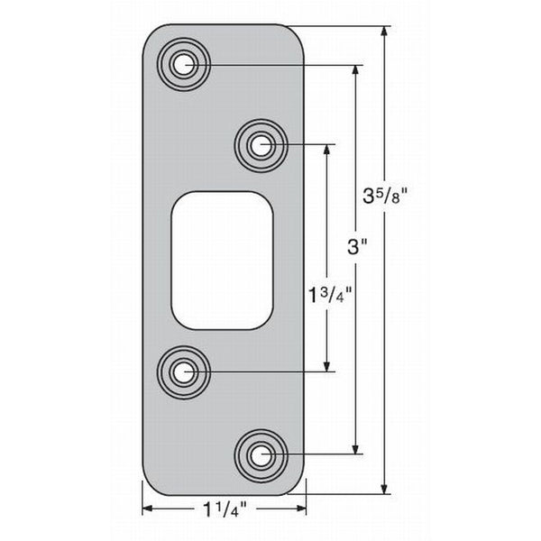 Kwikset 3-5/8" Radius Deadbolt Strike in Matte Black finish