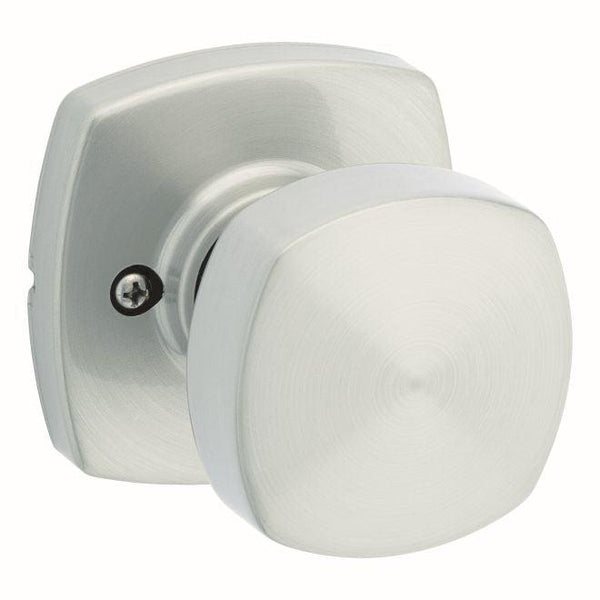 Kwikset Arroyo Knob Half Dummy With Midtown Rosette in Satin Nickel finish