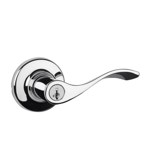 Kwikset Balboa Lever Entry Door Lock With SmartKey in Polished Chrome finish