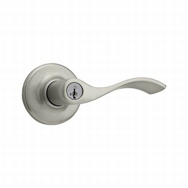 Kwikset Balboa Lever Entry Door Lock With SmartKey in Satin Nickel finish