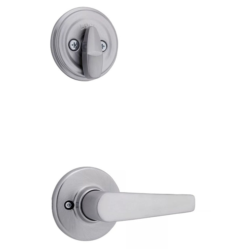 Kwikset Delta Lever Interior Single Cylinder Handleset Trim - Exterior Trim Sold Separately in finish