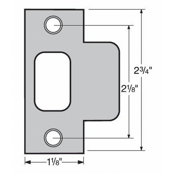 Kwikset Door T Strike in Polished Brass finish