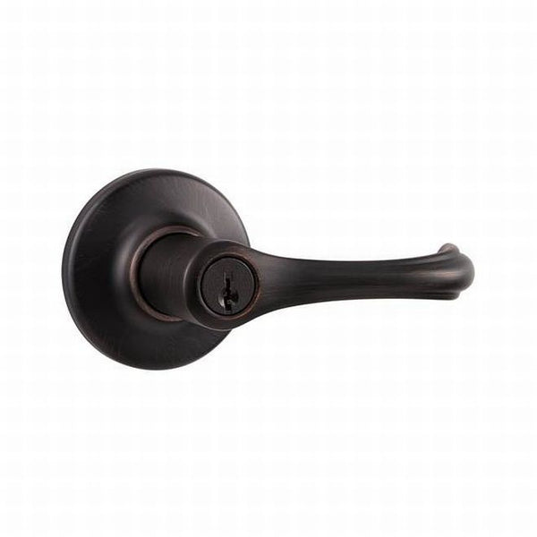 Kwikset Dorian Lever Entry Door Lock in Venetian Bronze finish