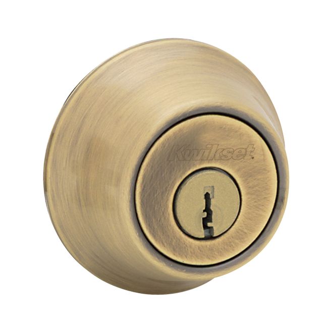 Kwikset Double Cylinder Deadbolt in Antique Brass finish