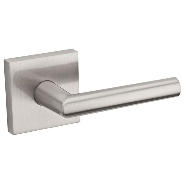 Kwikset Dummy Interior Milan Lever Trim With Square Rosette - Exterior Trim Sold Separately in Satin Nickel finish