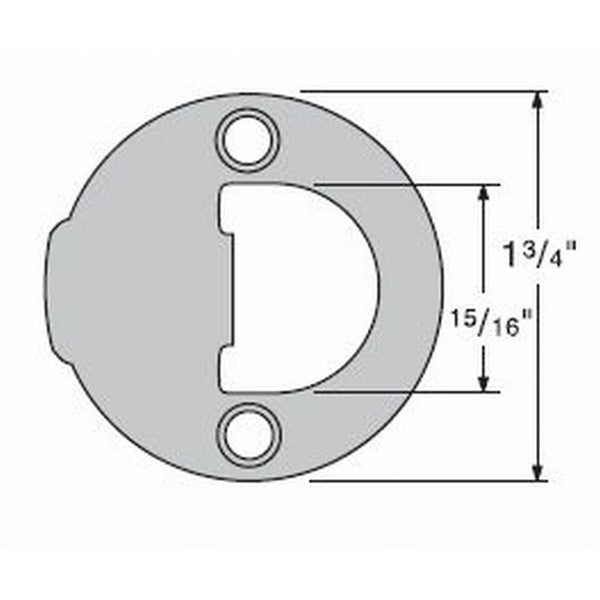 Kwikset Full Round Strike in Satin Nickel finish