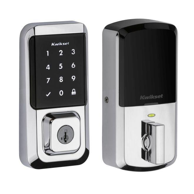 Kwikset Halo Wi-Fi Enabled Smart Lock Deadbolt With Touchscreen and SmartKey Backup in Polished Chrome finish