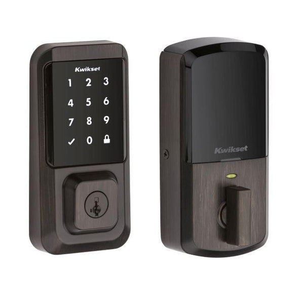 Kwikset Halo Wi-Fi Enabled Smart Lock Deadbolt With Touchscreen and SmartKey Backup in Venetian Bronze finish