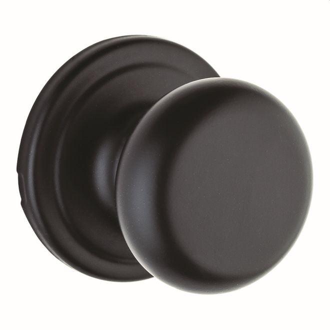 Kwikset Hancock Passage Knob in Matte Black finish