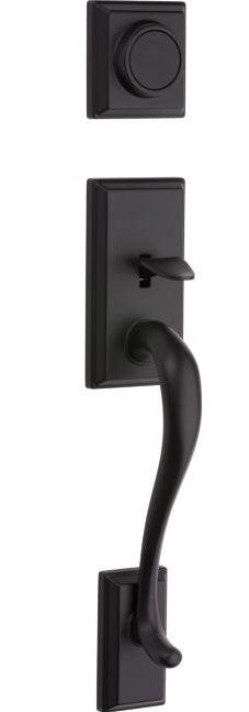 Kwikset Hawthorne Dummy Exterior Handleset - Interior Trim Sold Separately in Matte Black finish