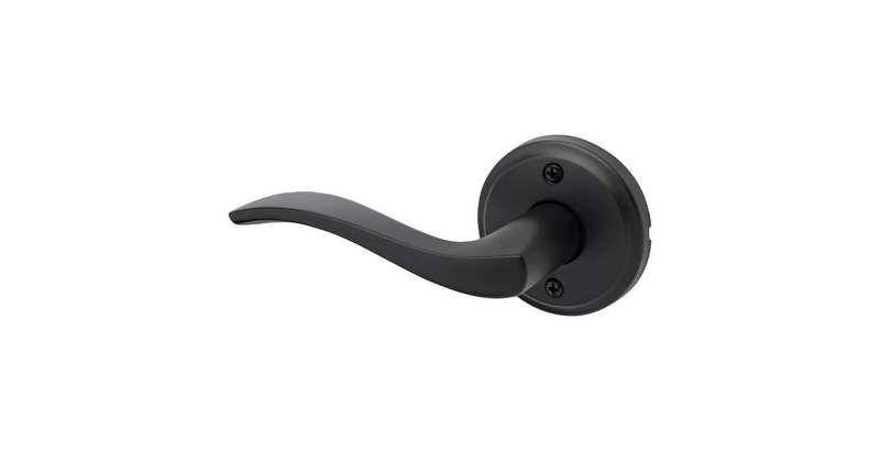 Kwikset Left Handed Half Dummy Sedona Lever in Matte Black finish