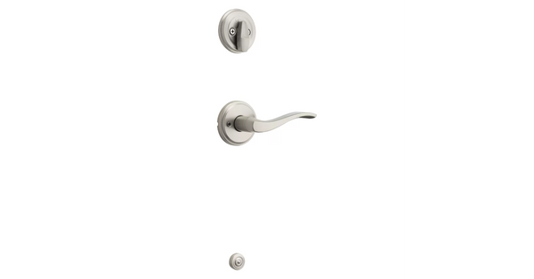 Kwikset Left Handed Interior Sedona Lever and Deadbolt for Signature Series 800 and 687 Handlesets in Satin Nickel finish