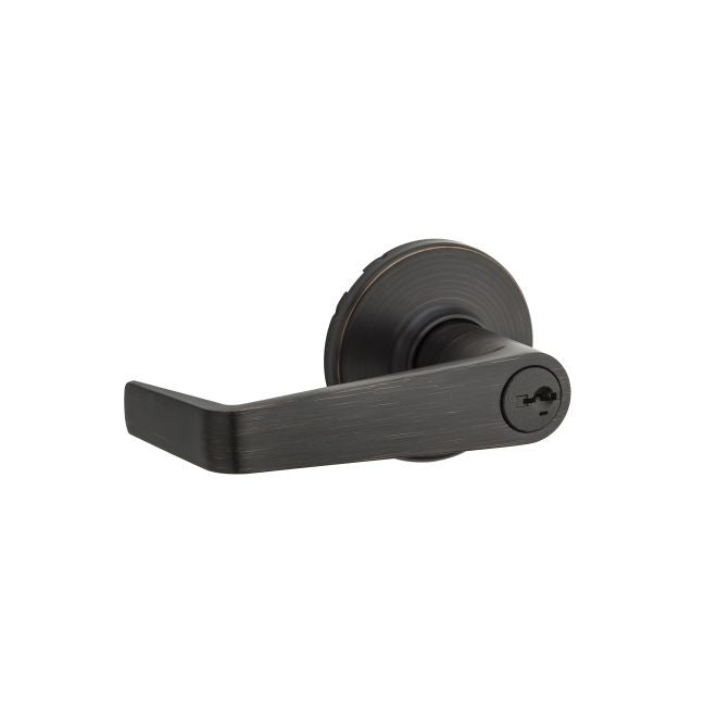 Kwikset Light Commercial Kingston Keyed Entry Lever With SmartKey in Venetian Bronze finish