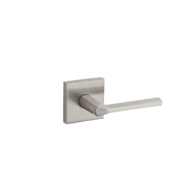 Kwikset Lisbon Passage Lever With Square Rosette in Satin Nickel finish