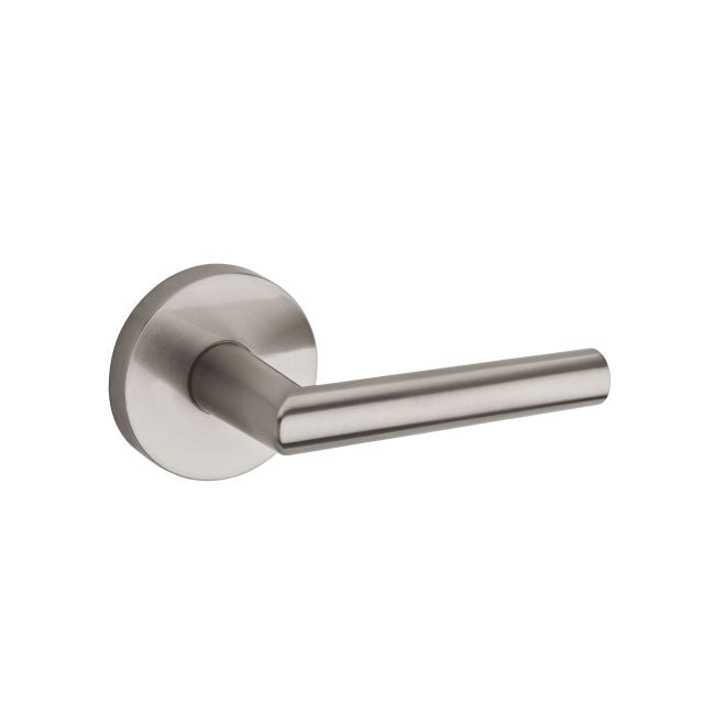 Kwikset Milan Passage Lever With Round Rosette in Satin Nickel finish