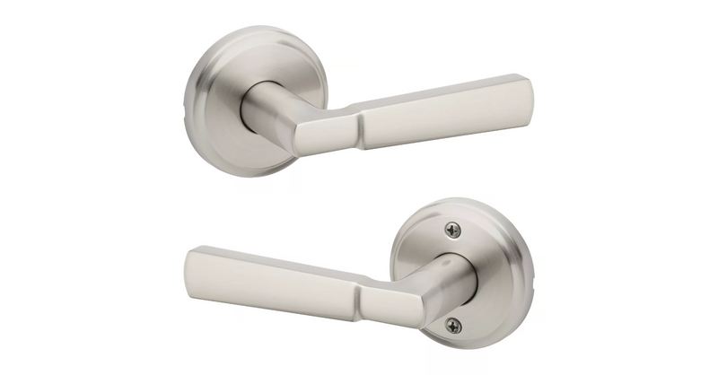 Kwikset Perth Passage Lever in Satin Nickel finish