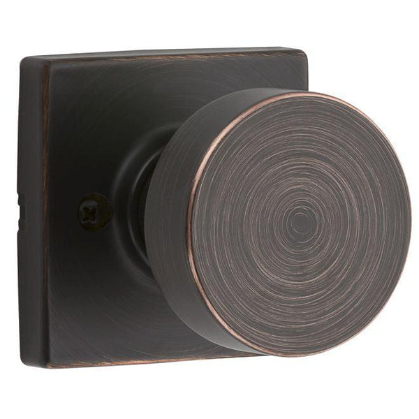 Kwikset Pismo Knob Half Dummy With Square Rosette in Venetian Bronze finish