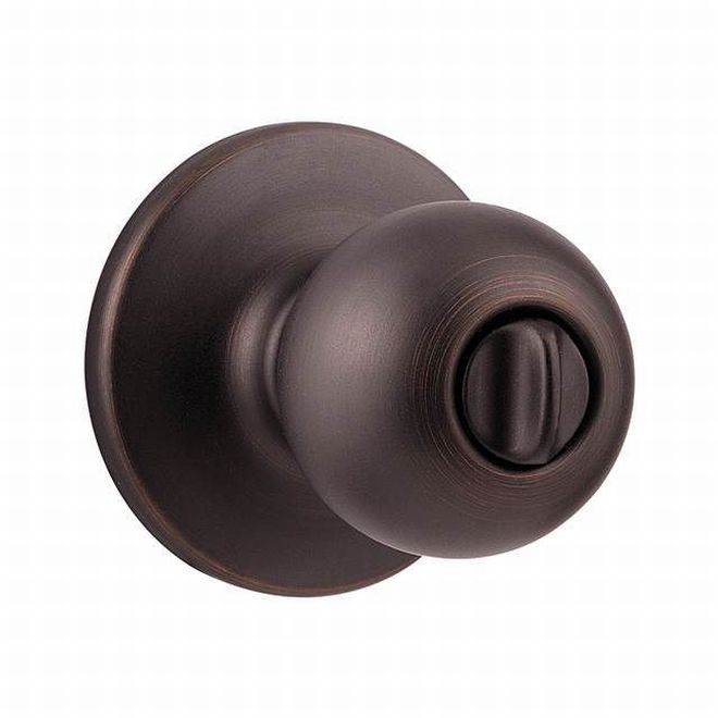 Kwikset Polo Privacy Door Knob in Venetian Bronze finish