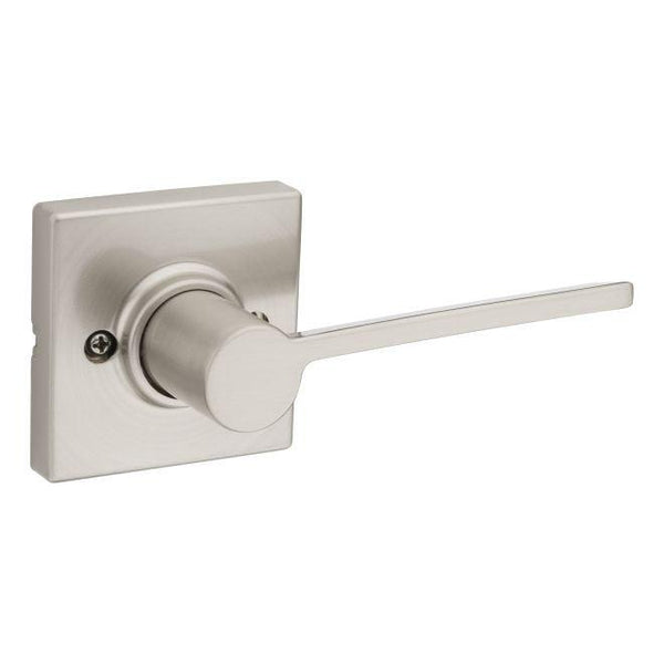 Kwikset Right Hand Ladera Half Dummy Lever With Square Rosette in Satin Nickel finish