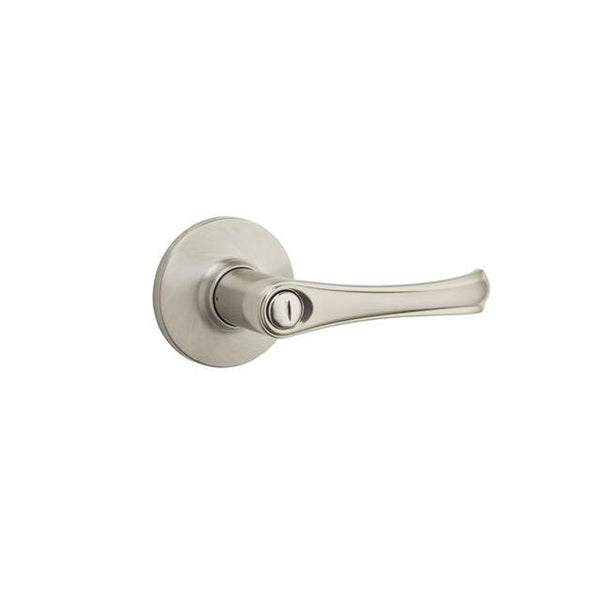 Kwikset Safelock Grapevine Privacy Lever in Satin Nickel finish