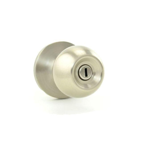 Kwikset Safelock Regina Privacy Door Knob in Satin Nickel finish