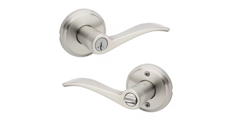 Kwikset Sedona Keyed Entry Lever with SmartKey in Satin Nickel finish