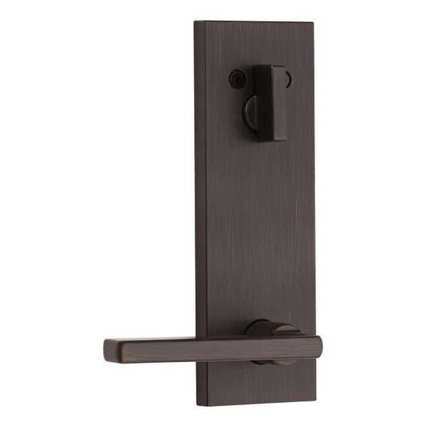 Kwikset Single Cylinder Interior Halifax Lever Trim With Square Full Escutcheon - Exterior Trim Sold Separately in Venetian Bronze finish