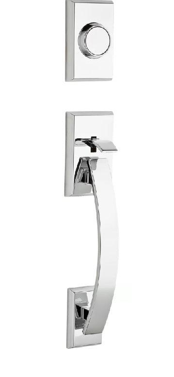 Kwikset Tavaris Dummy Exterior Handleset - Interior Trim Sold Separately in Polished Chrome finish