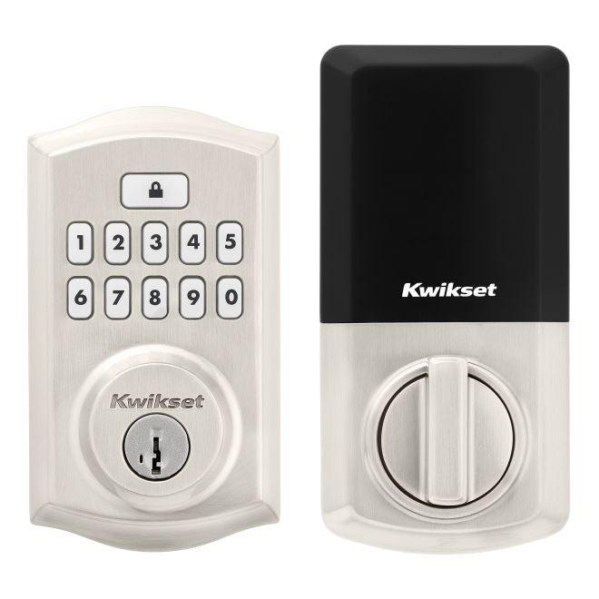 Kwikset Traditional SmartCode Keypad Electronic Deadbolt SmartKey in Satin Nickel finish