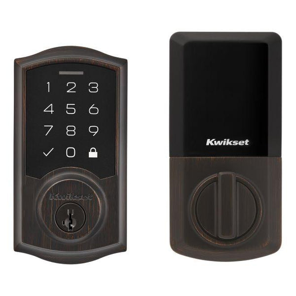 Kwikset Traditional SmartCode Touchpad Electronic Deadbolt With SmartKey in Venetian Bronze finish