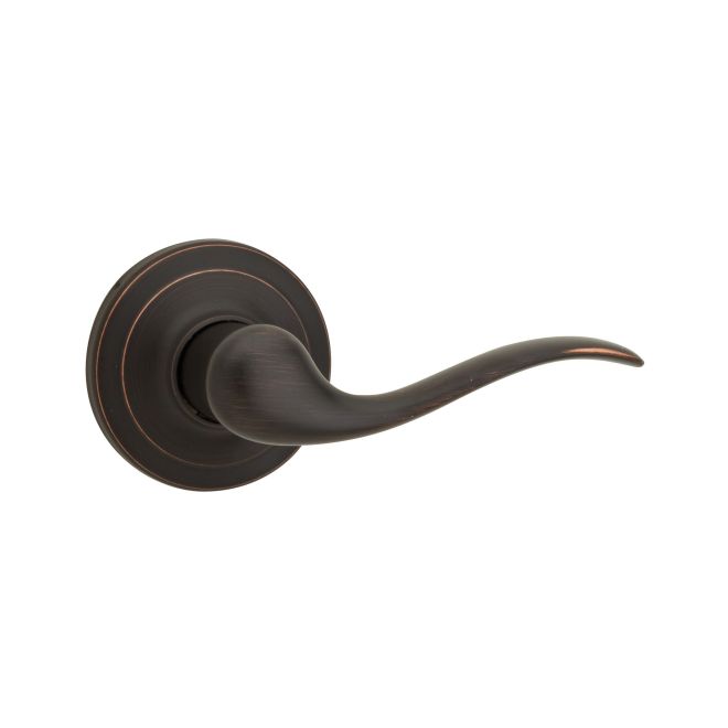 Kwikset Tustin Lever Interior Dummy Handleset Trim - Exterior Trim Sold Separately in Venetian Bronze finish