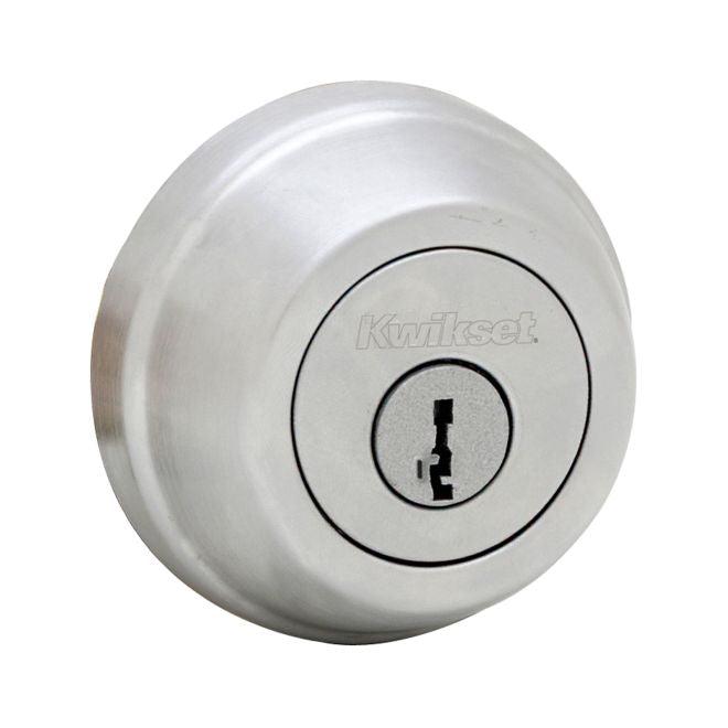 Kwikset UL Single Cylinder Deadbolt With SmartKey in Satin Chrome finish