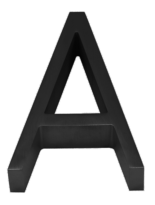 Linnea 5" High Address Letter A in Satin Black finish