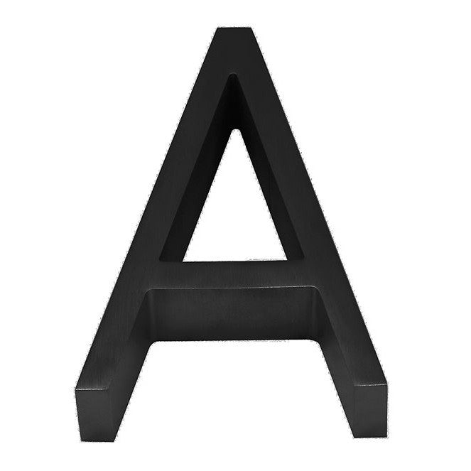 Linnea 5" High Address Letter A in Satin Black finish