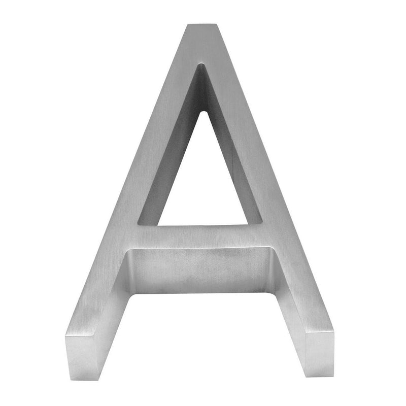 Linnea 5" High Address Letter A in Satin Stainless Steel finish