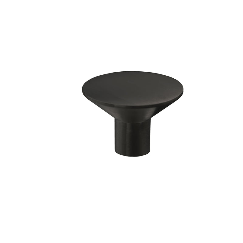 Linnea 7 Cabinet Knob - 25mm (.98") Diameter in Satin Black finish