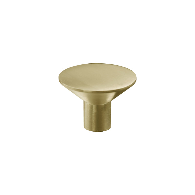 Linnea 7 Cabinet Knob - 25mm (.98") Diameter in Satin Brass finish